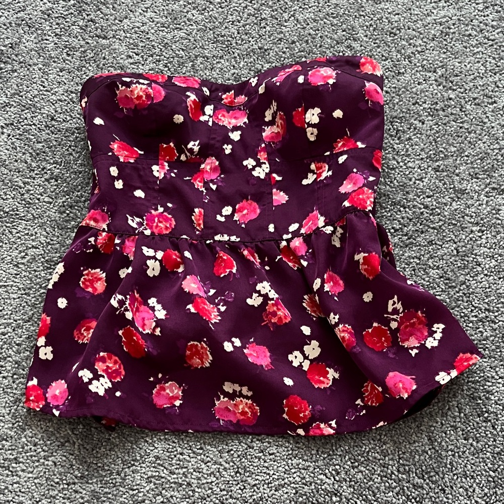 American Eagle Outfitters Purple Floral Top